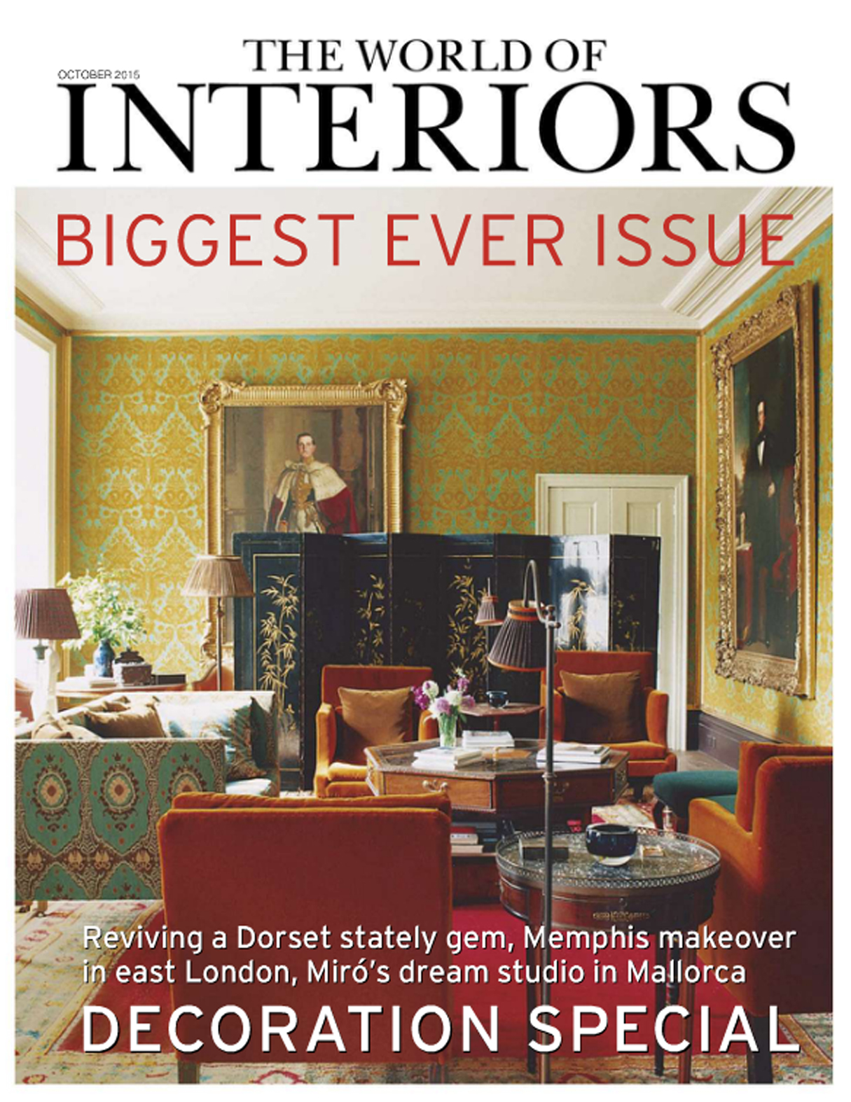 World of interiors magazine Kingham bespoke kitchen design feature October 2015