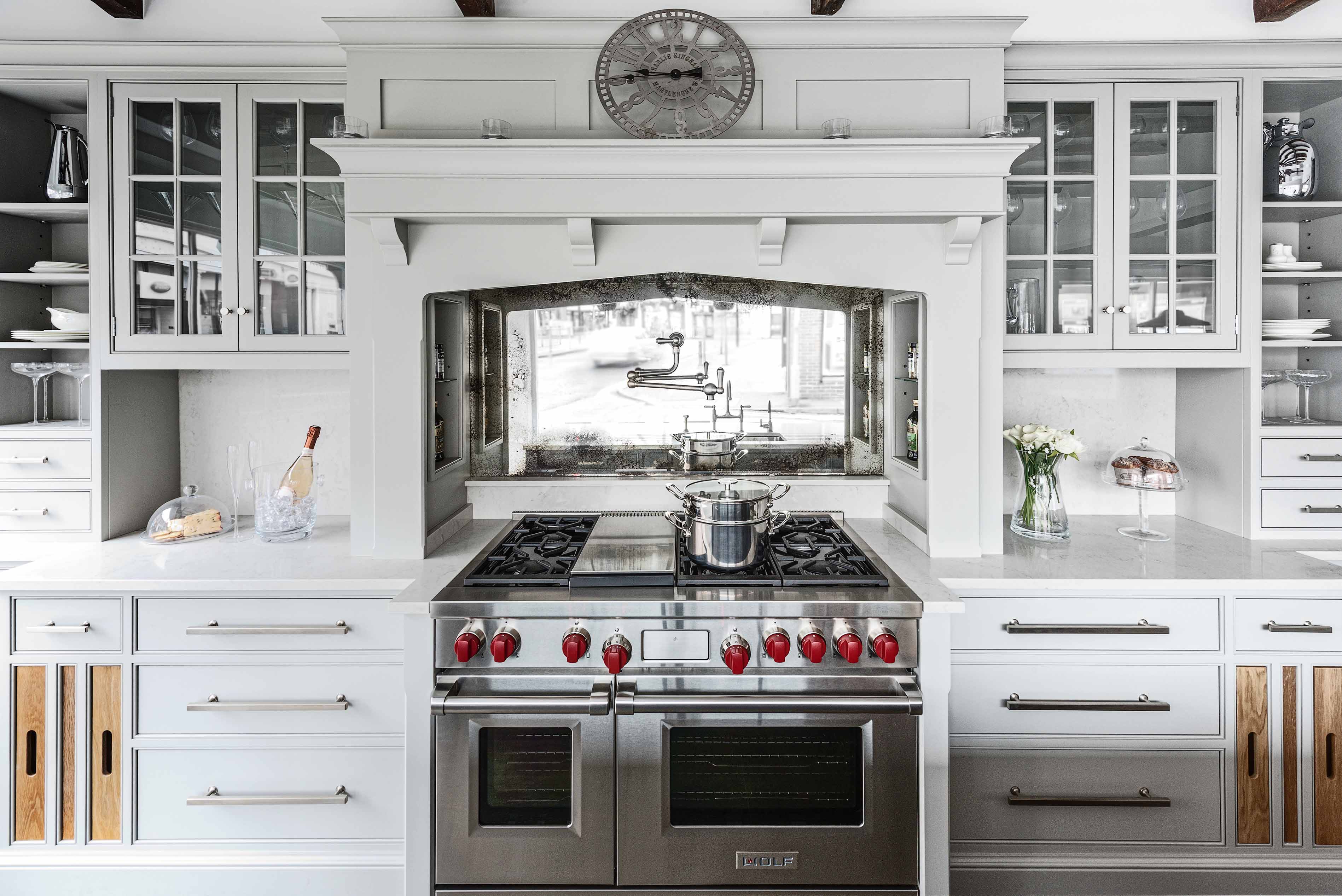 Classic english shaker style bespoke kitchen perrin and rowe farrow and ball with wolf range cooker armac martin marble granite quartz Alton Hampshire