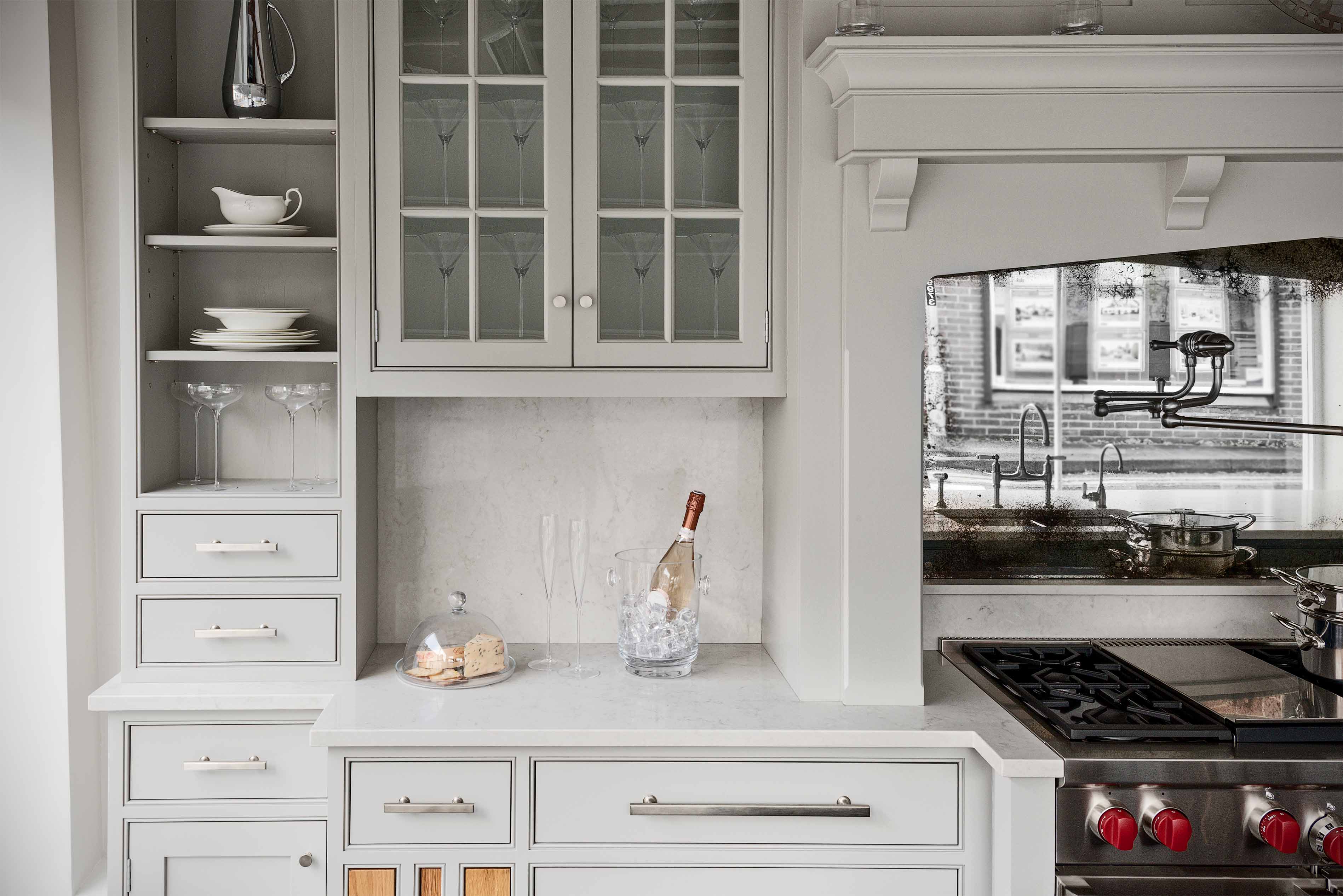 Classic english shaker style bespoke kitchen hand painted farrow and ball with wolf range cooker armac martin Alton Hampshire