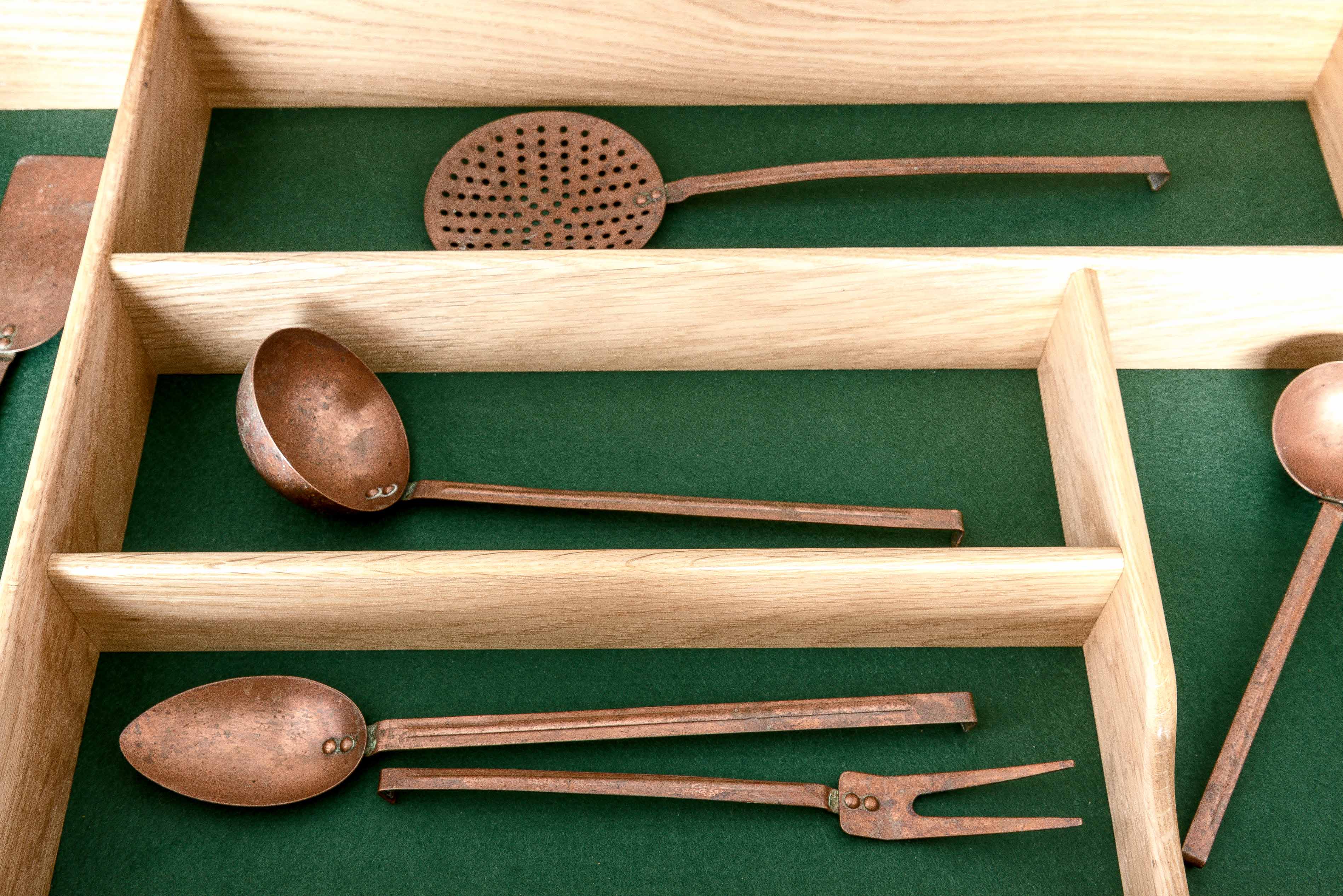 002. Bespoke kitchen shaker style utensil crockery spice rack tray cabinet storage pull out Perrin and Rowe Armac Martin Farrow and Ball near Farnham, Surrey