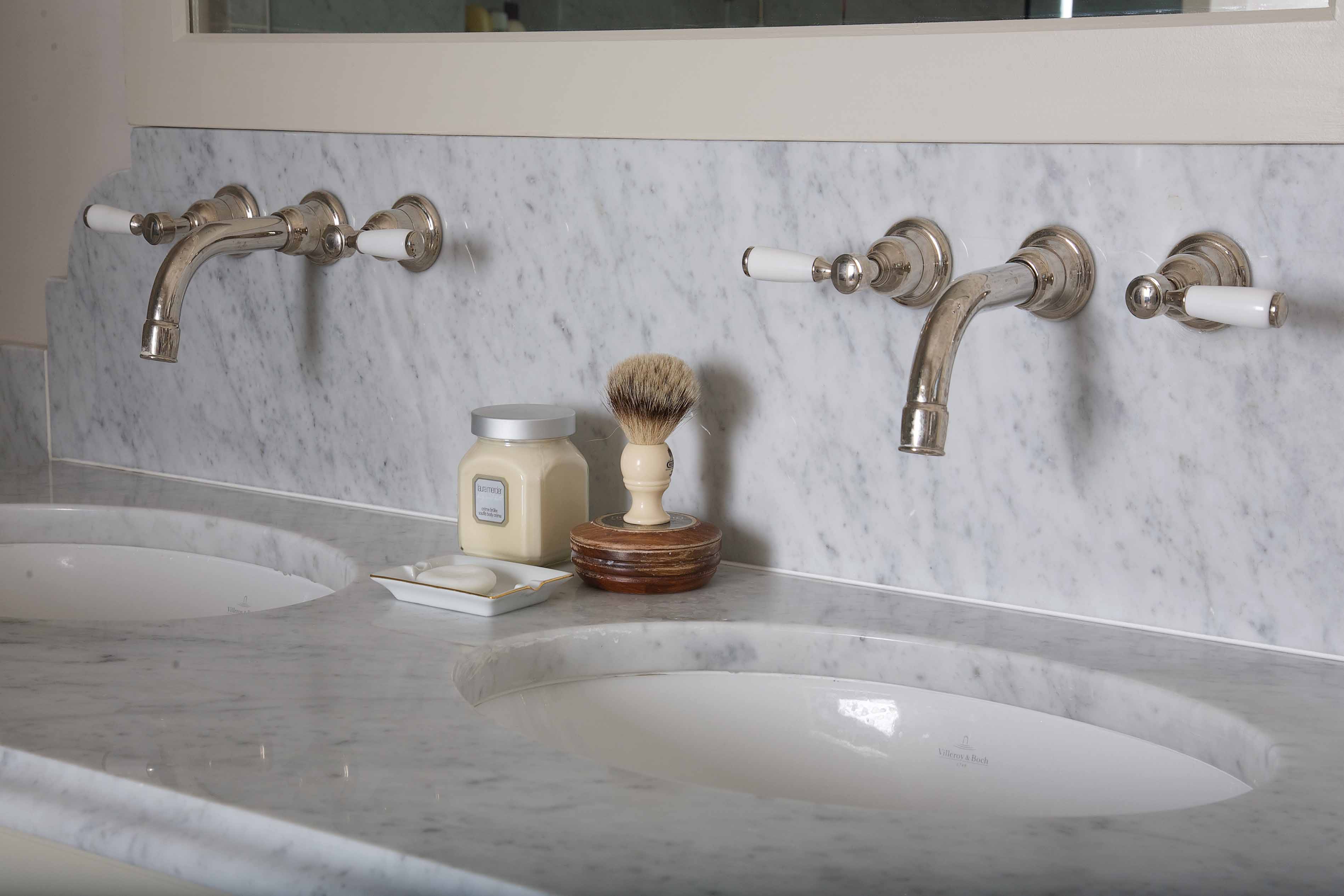 002. Bespoke bathroom cabinets villeroy boch perrin and rowe armac martin marble quartz granite tops farrow and ball mylands near Winchester Hampshire