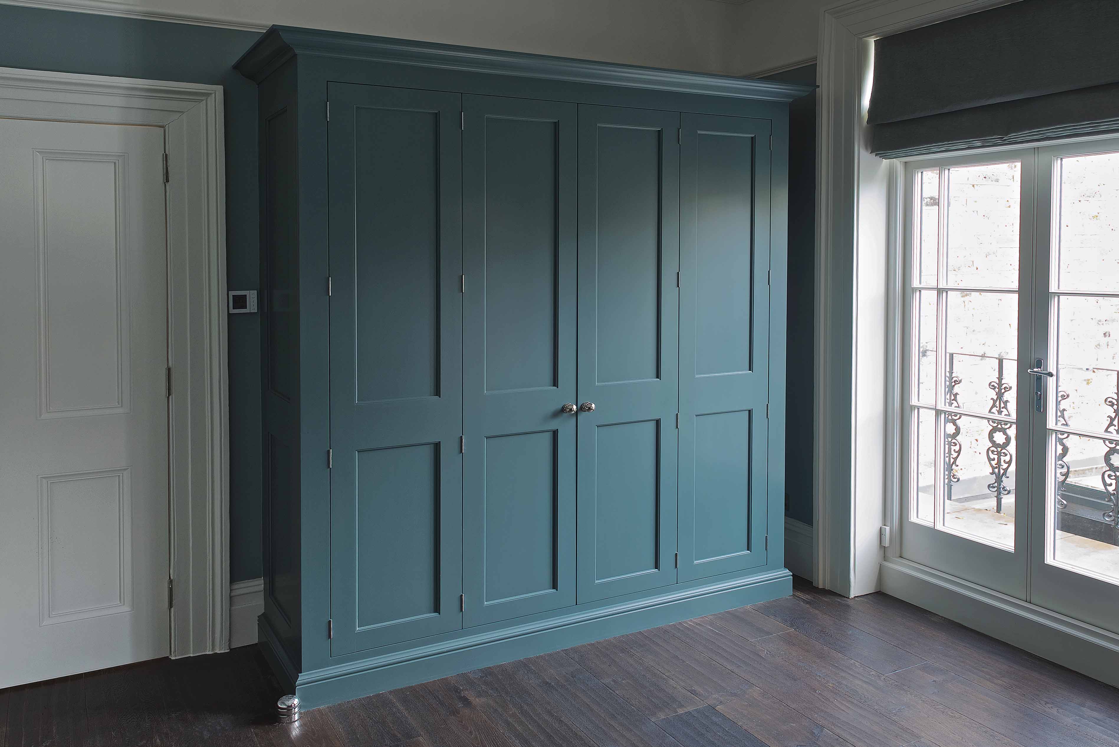 001. Bespoke fitted wardrobes spare guest fold away wall bed cabinet hidden mylands farrow and ball armac martin near Fareham Hampshire