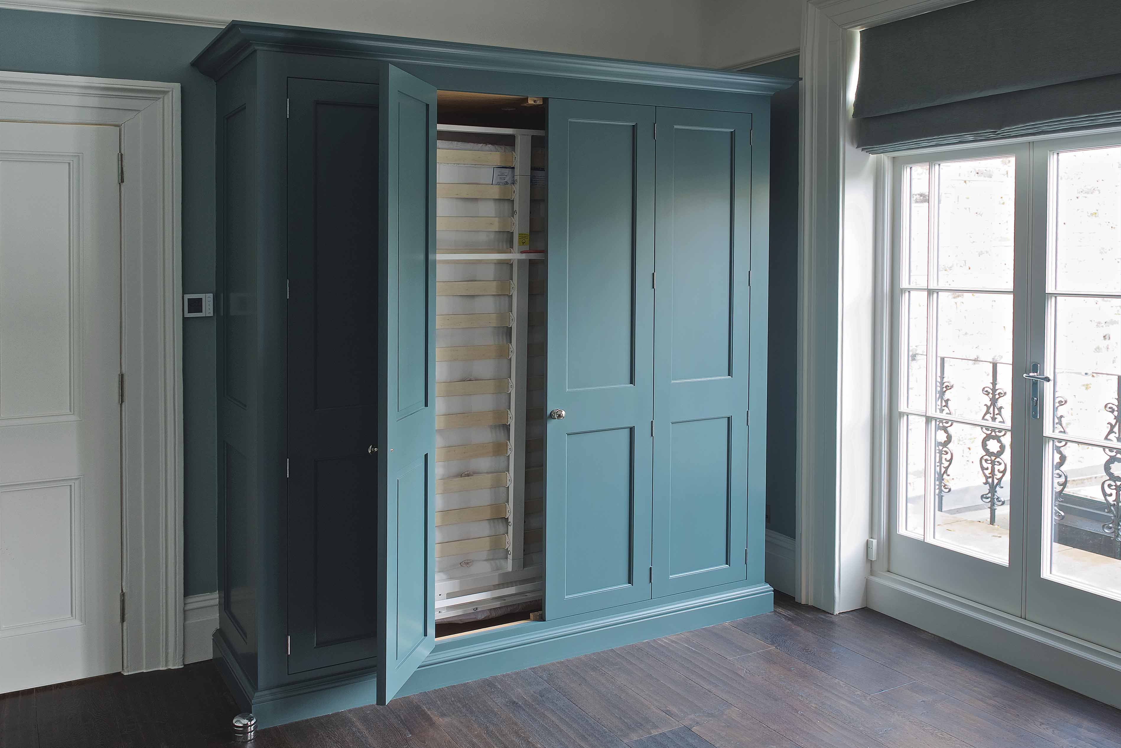 002. Bespoke fitted wardrobes spare guest fold away wall bed cabinet hidden mylands farrow and ball armac martin near Fareham Hampshire